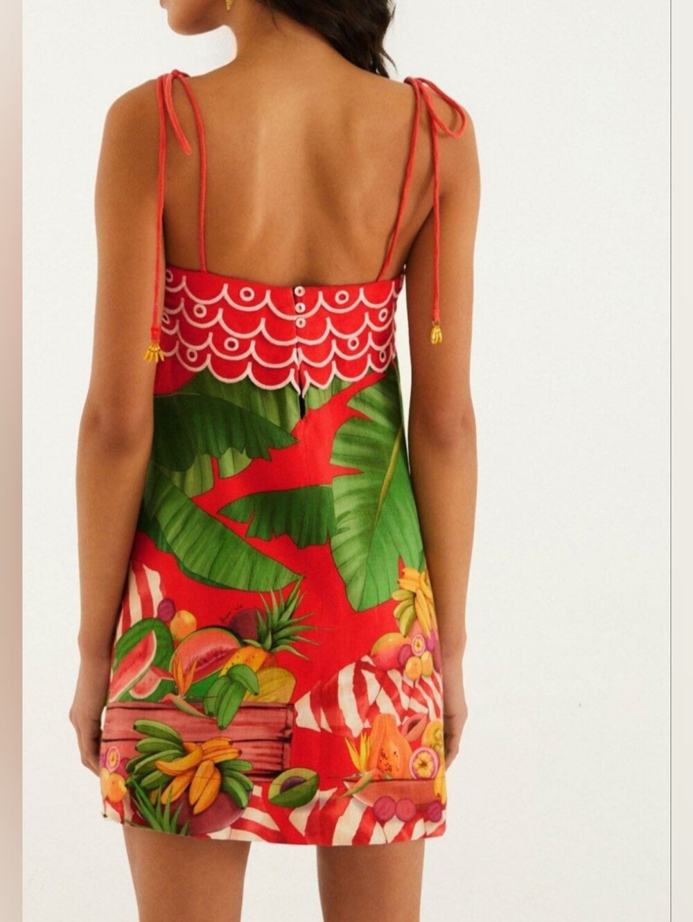 Farm Rio Fruit Trolley Banana Mini Dress - Picture 2 of 6